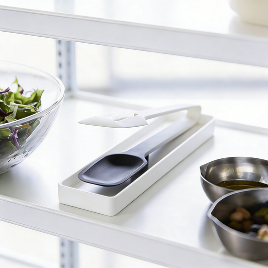 2-in-1 Silicone & Nylon Kitchen Tongs