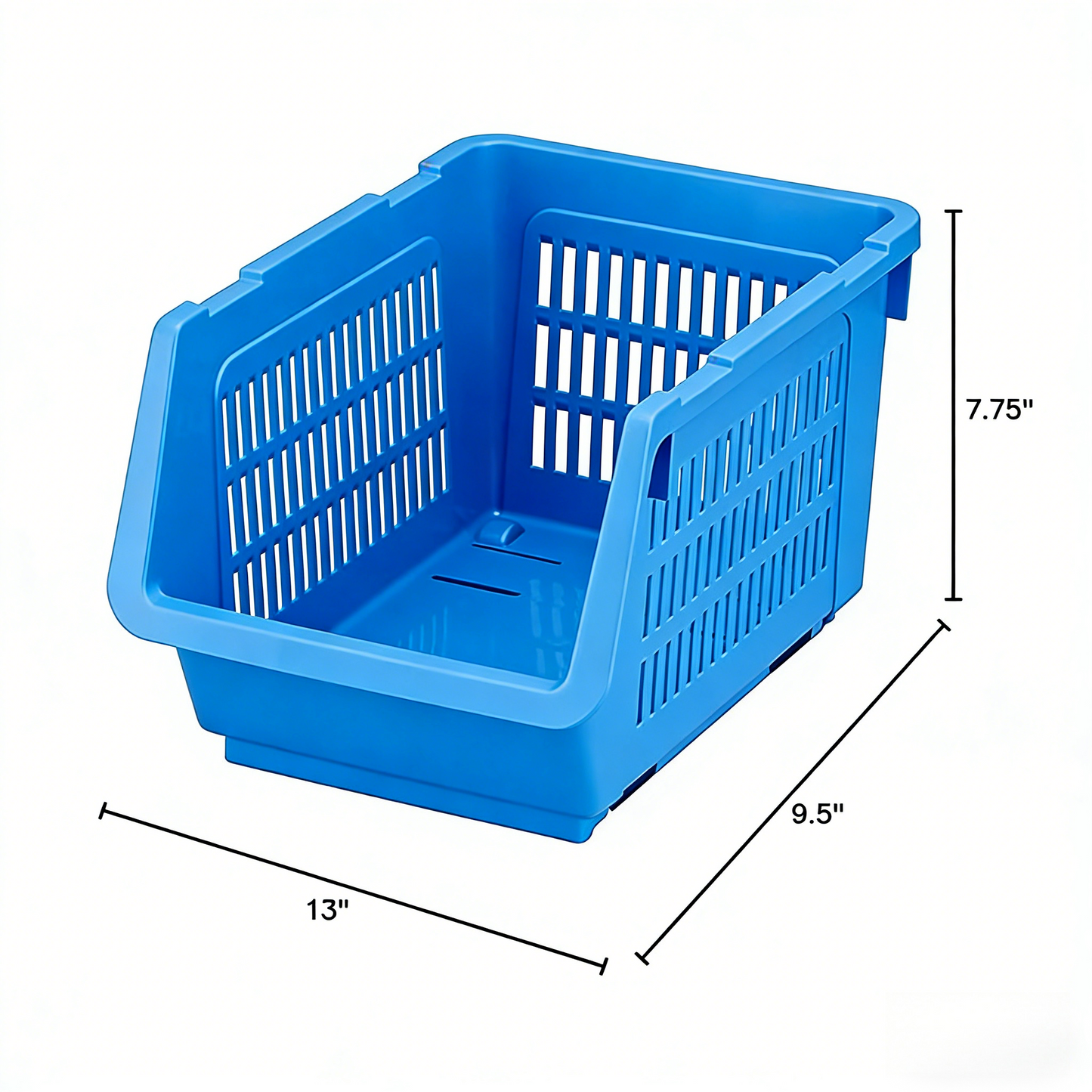 Stackable Plastic Storage Basket for Kitchen & Pantry