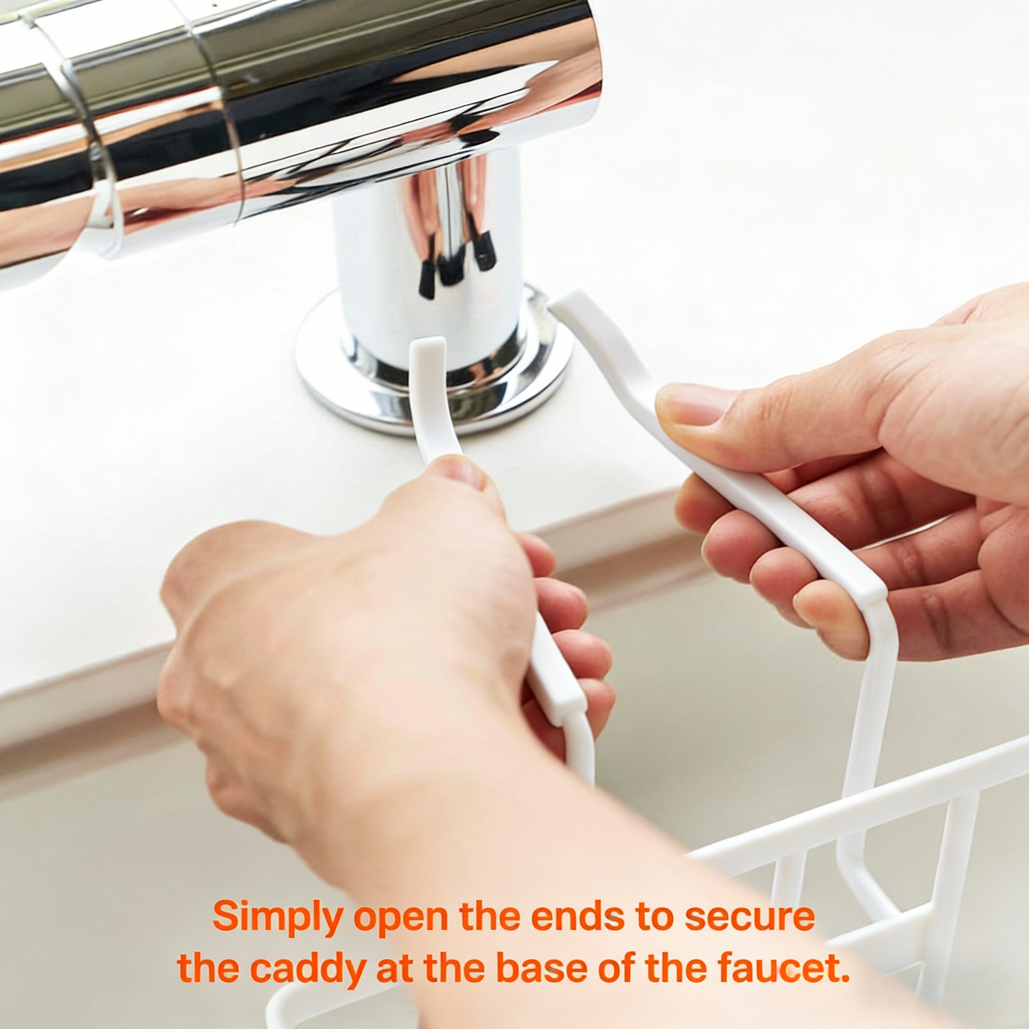 Faucet-Mounted Kitchen Sink Caddy