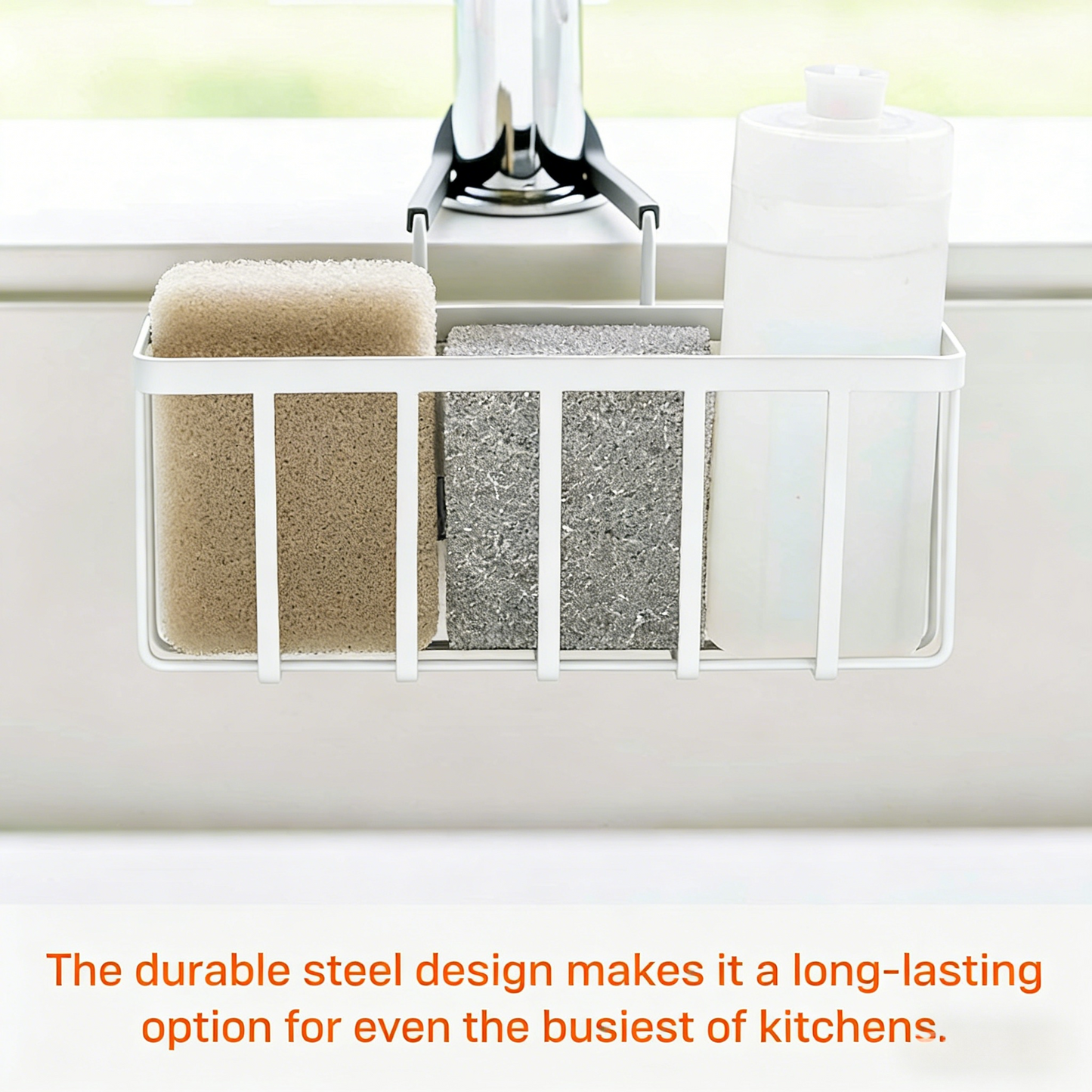 Faucet-Mounted Kitchen Sink Caddy