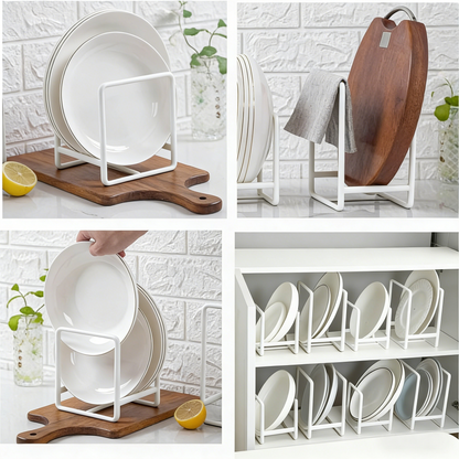 3-Piece Adjustable Kitchen Organizer Racks (for Plates, Cutting Boards)