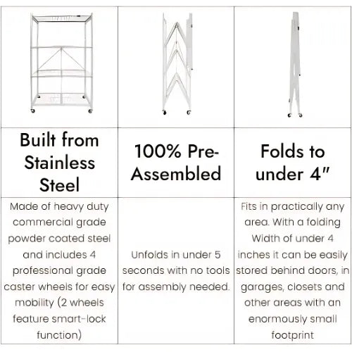 360° Rotating Foldable Rack | Lockable & Ready to Use