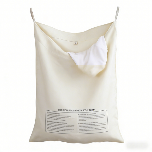 Drawstring Fabric Storage Bag (Beige)